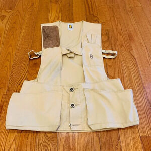 Vintage Bob Allen Canvas Shooting Hunting Fishing Vest Adult Medium Made in USA